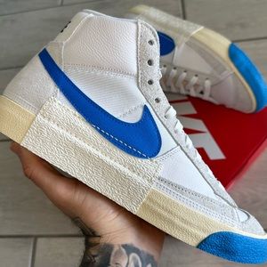NIKE BLAZER MID WHITE BLUE